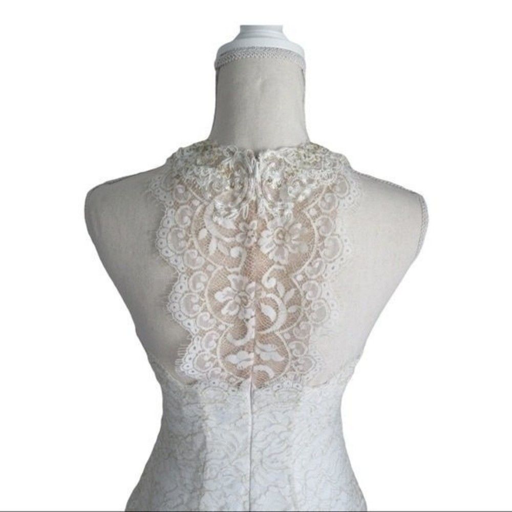 Marchesa Notte Ivory Lace Dress - Picture 6 of 13